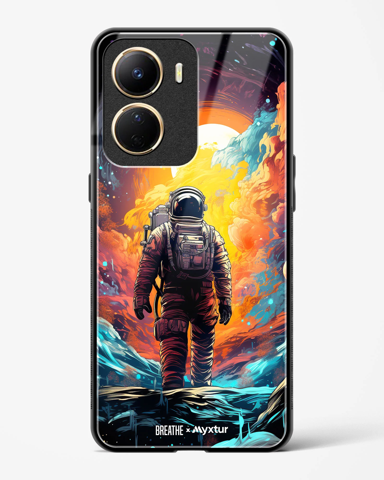 Technicolor Space Adventure [BREATHE] Glass Case Phone Cover (Vivo) - Image 149
