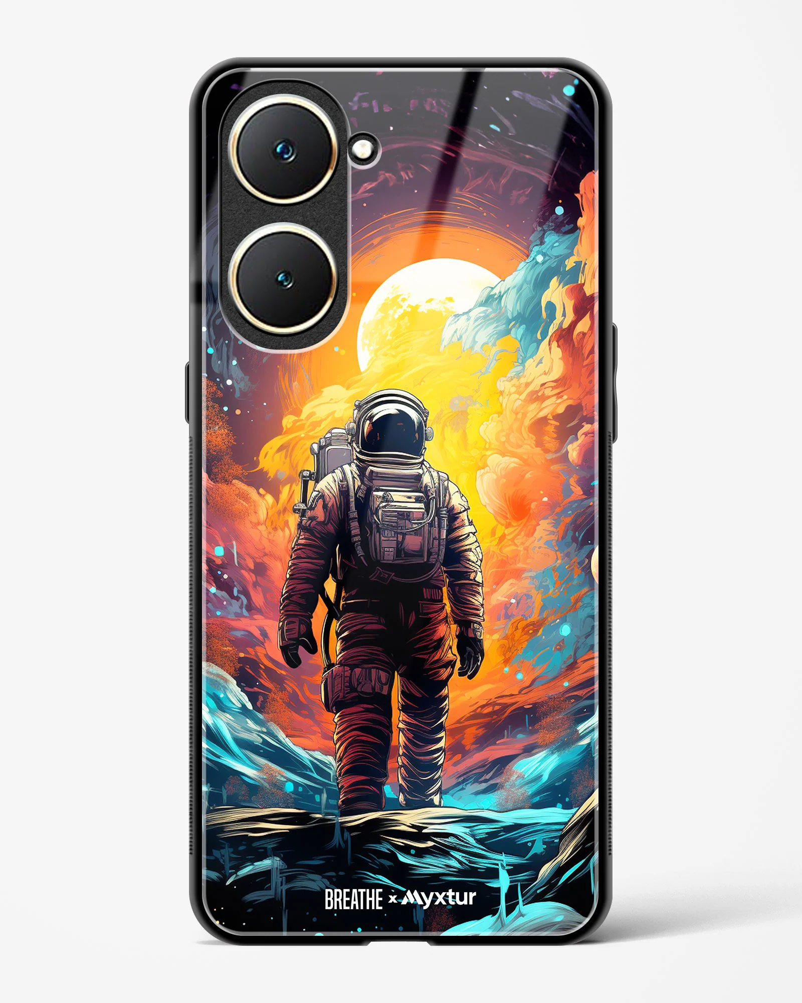 Technicolor Space Adventure [BREATHE] Glass Case Phone Cover (Vivo) - Image 151