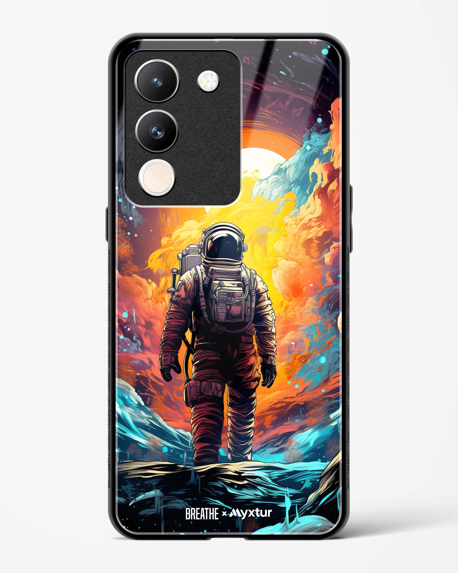 Technicolor Space Adventure [BREATHE] Glass Case Phone Cover (Vivo) - Image 153