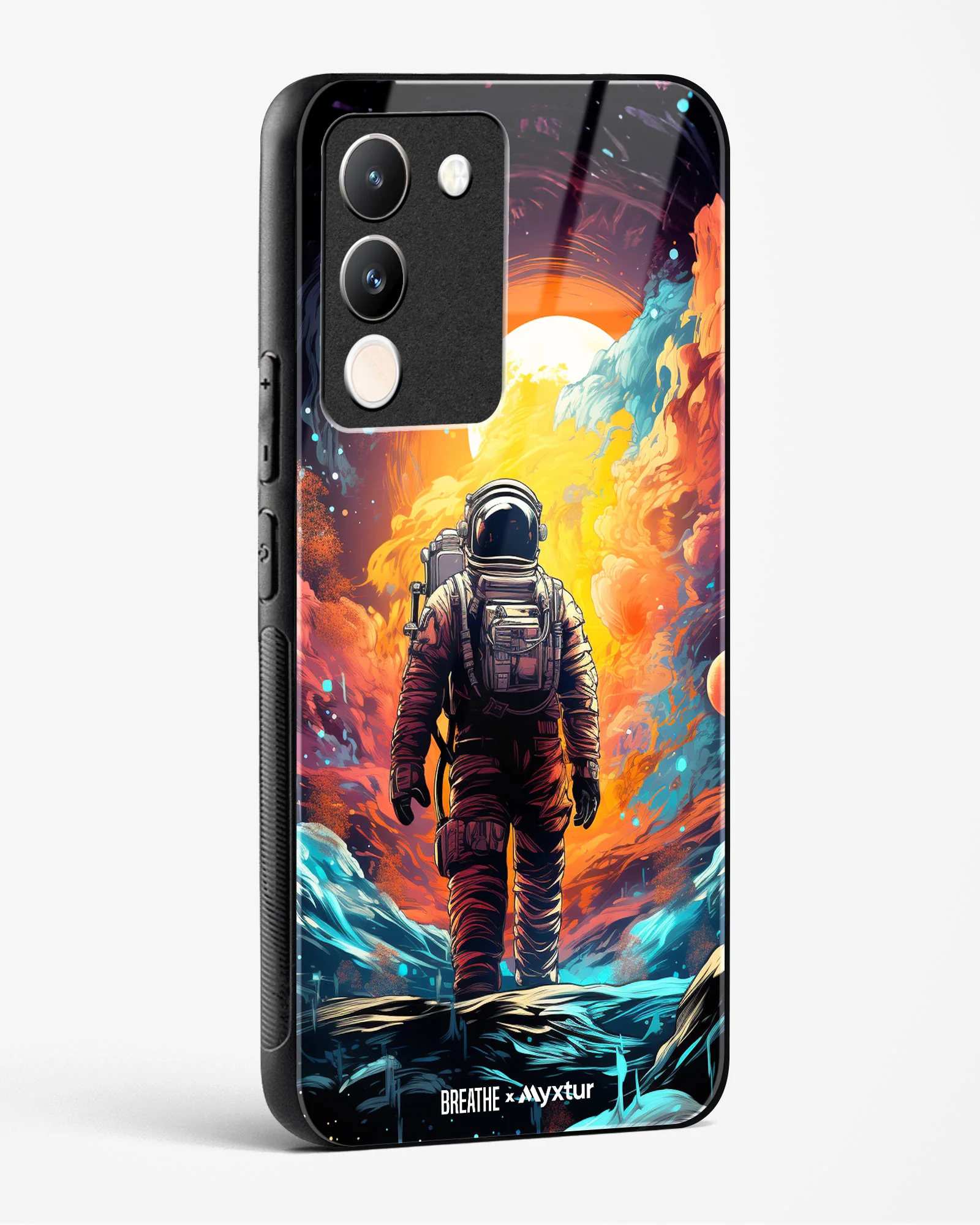Technicolor Space Adventure [BREATHE] Glass Case Phone Cover (Vivo) - Image 154