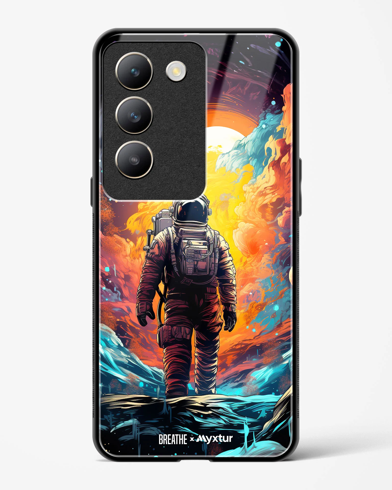 Technicolor Space Adventure [BREATHE] Glass Case Phone Cover (Vivo) - Image 155