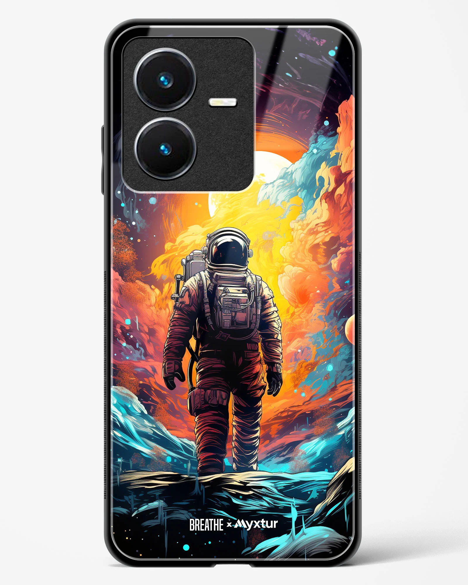 Technicolor Space Adventure [BREATHE] Glass Case Phone Cover (Vivo) - Image 157