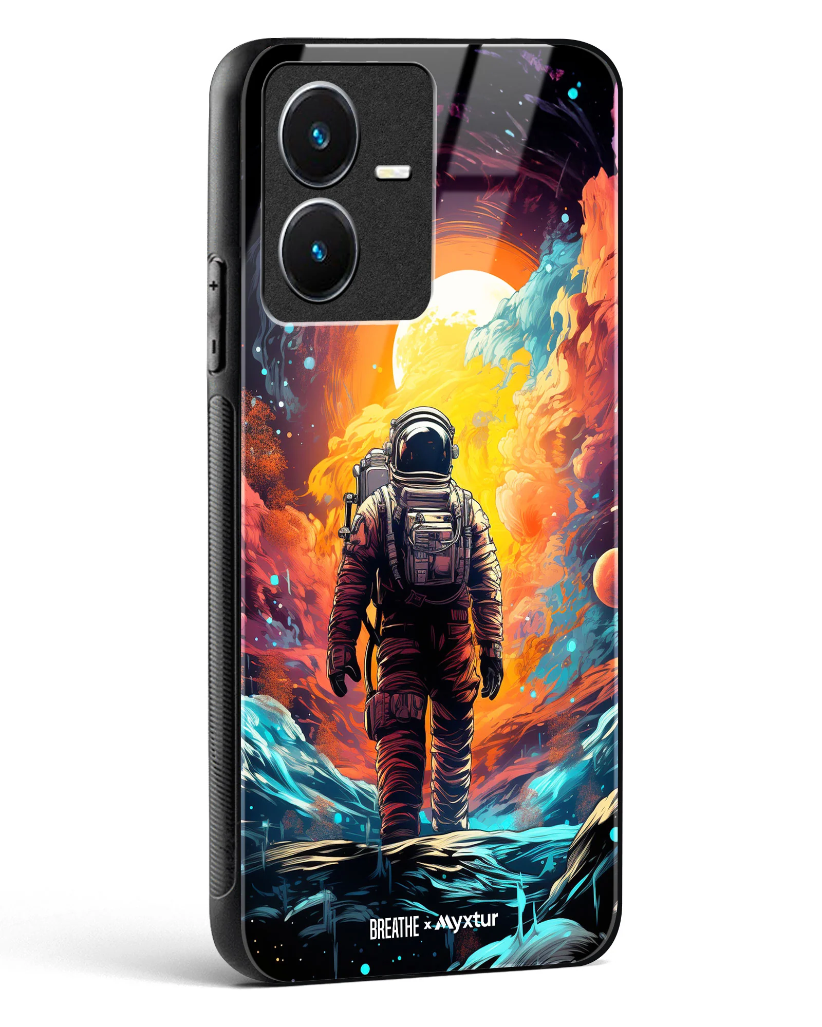 Technicolor Space Adventure [BREATHE] Glass Case Phone Cover (Vivo) - Image 158