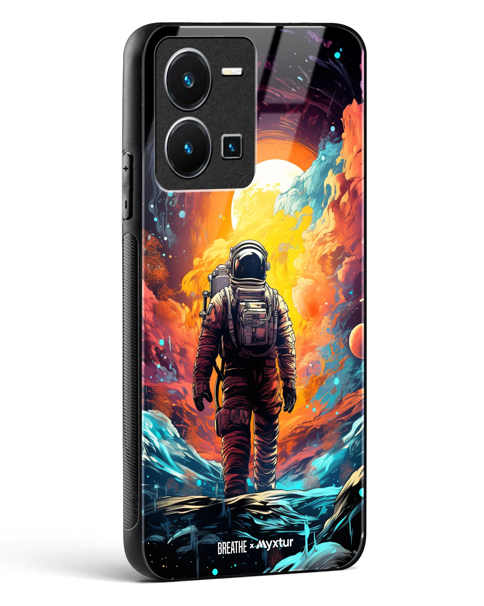 Technicolor Space Adventure [BREATHE] Glass Case Phone Cover (Vivo) - Image 162