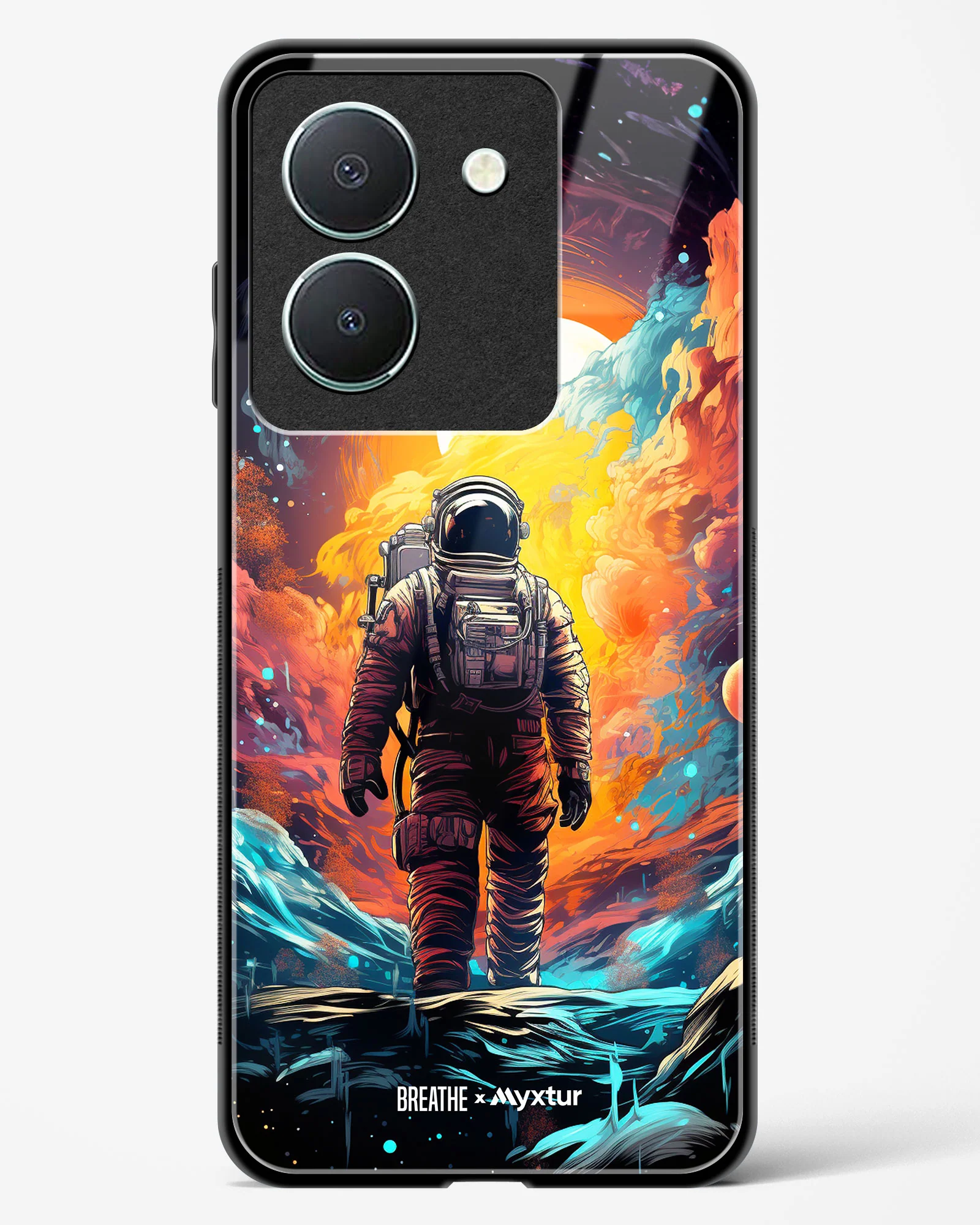 Technicolor Space Adventure [BREATHE] Glass Case Phone Cover (Vivo) - Image 163