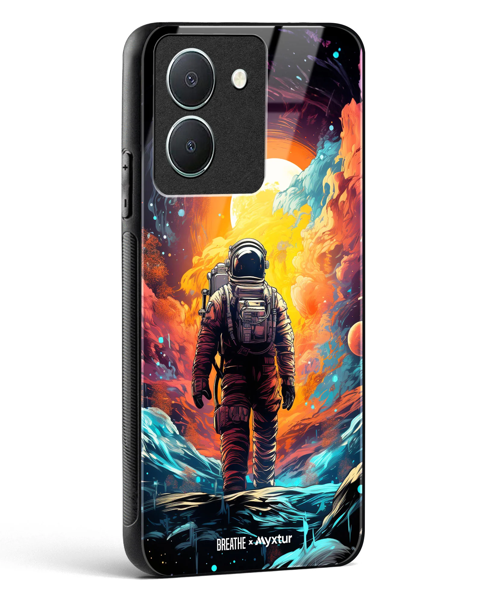 Technicolor Space Adventure [BREATHE] Glass Case Phone Cover (Vivo) - Image 164