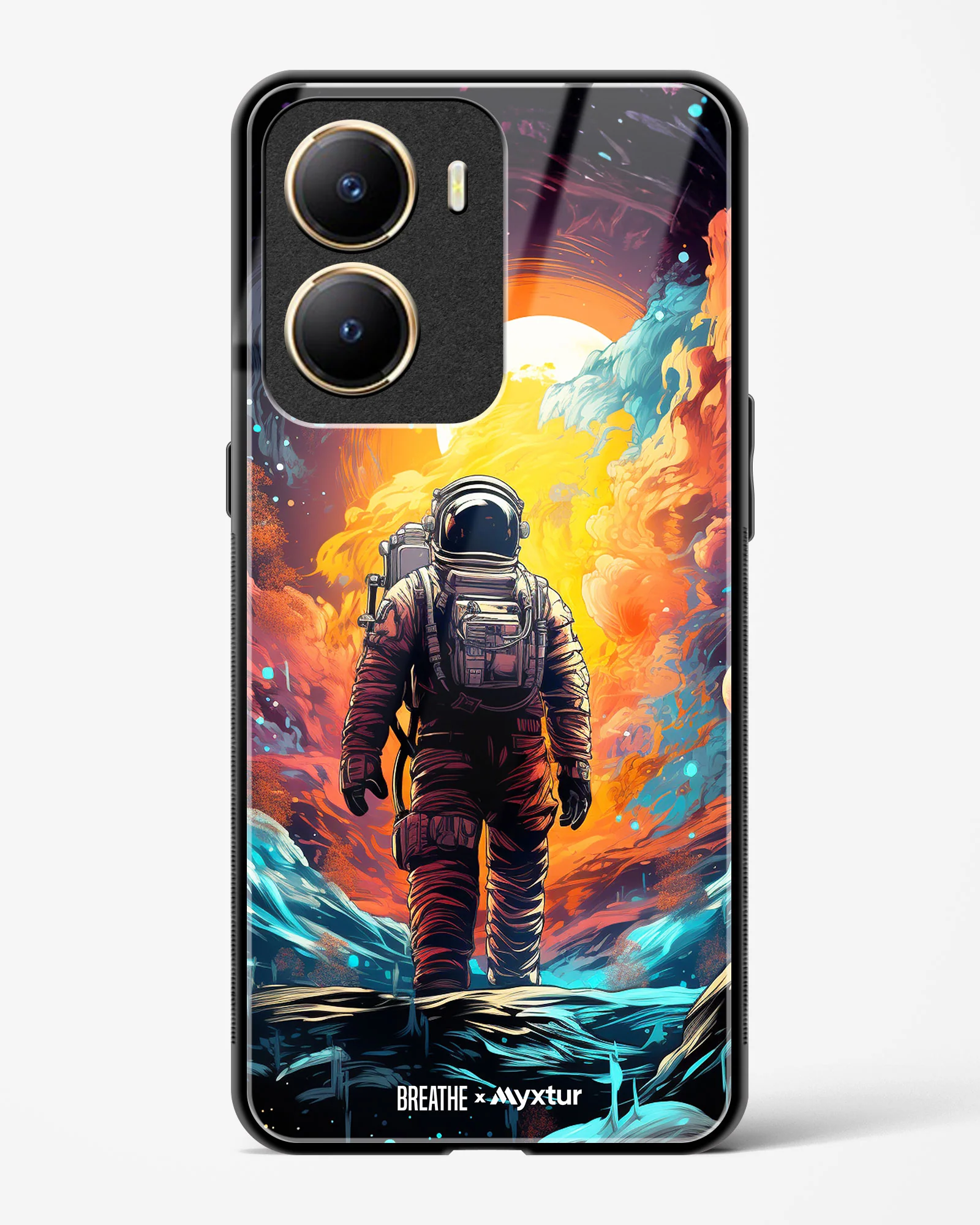Technicolor Space Adventure [BREATHE] Glass Case Phone Cover (Vivo) - Image 167