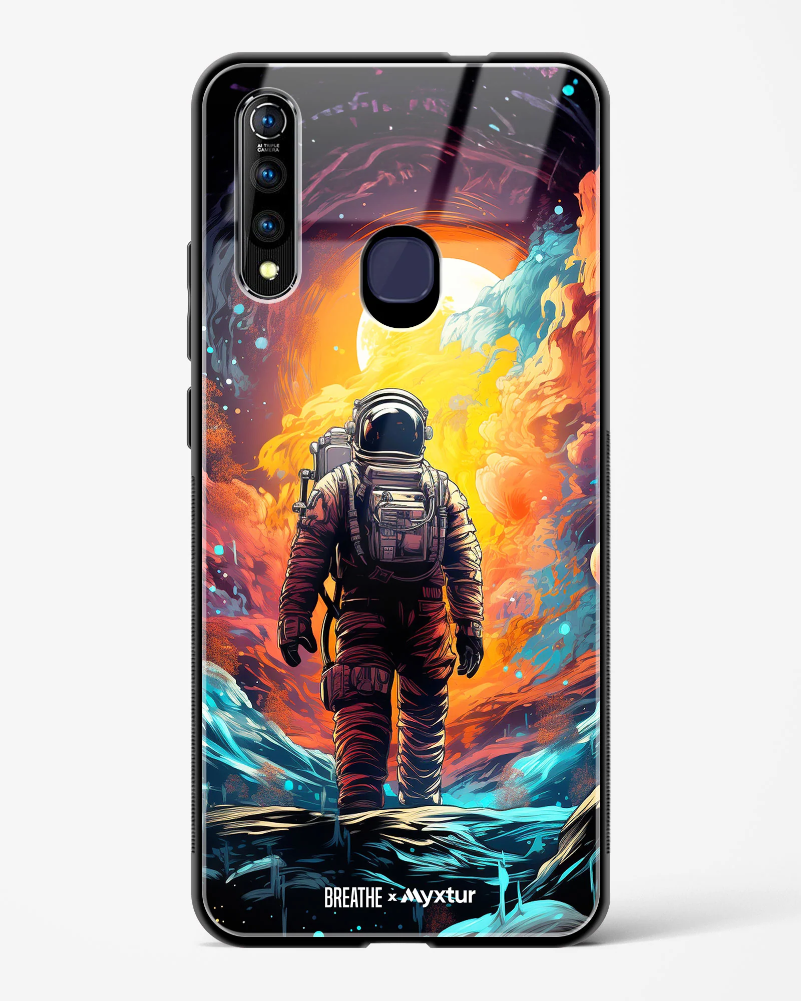 Technicolor Space Adventure [BREATHE] Glass Case Phone Cover (Vivo) - Image 171