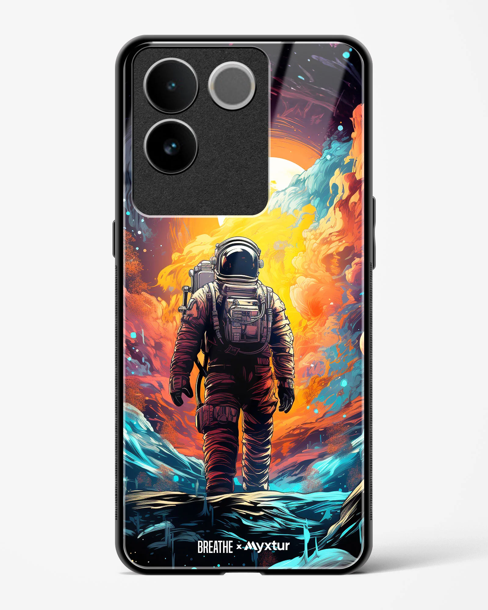 Technicolor Space Adventure [BREATHE] Glass Case Phone Cover (Vivo) - Image 21