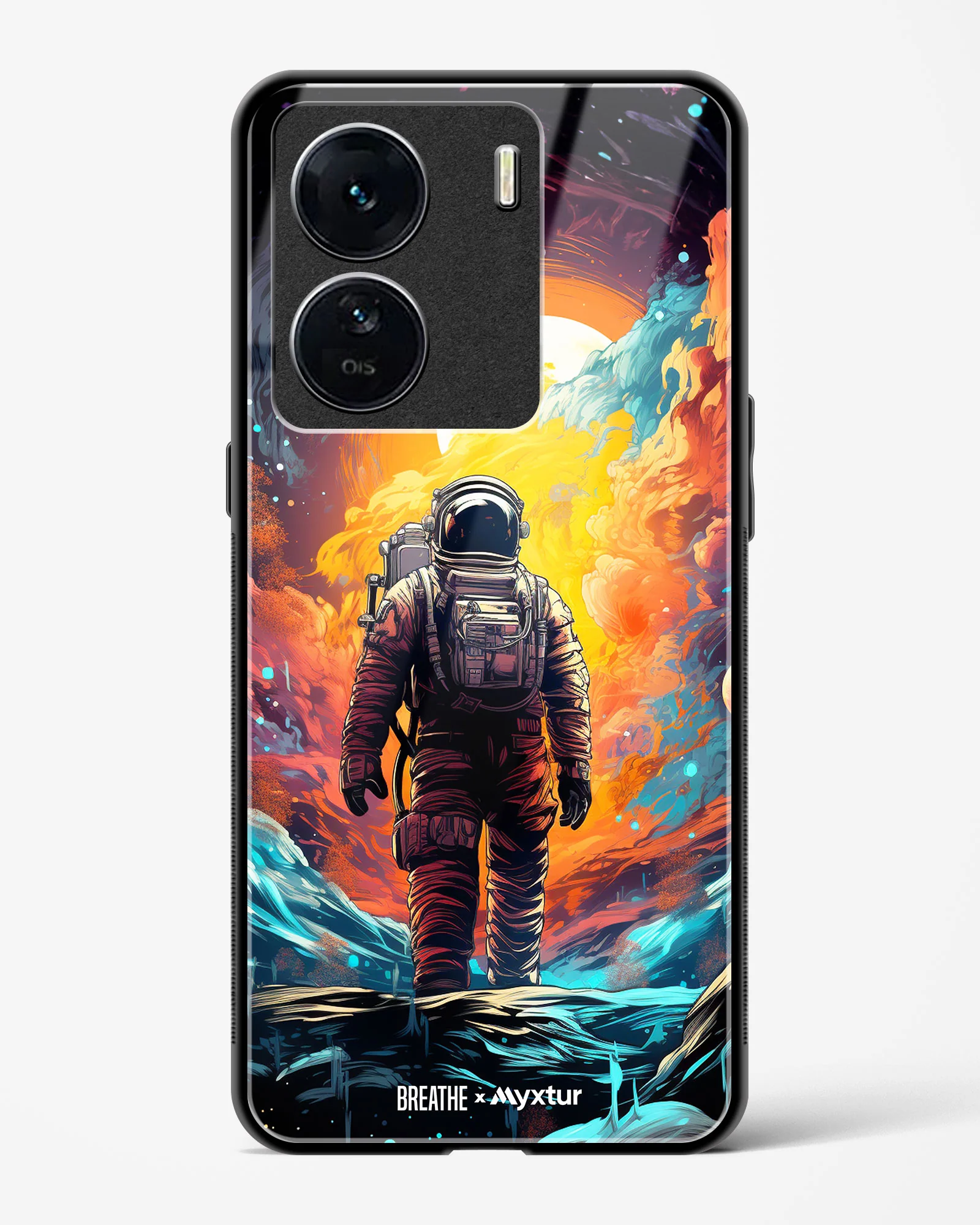 Technicolor Space Adventure [BREATHE] Glass Case Phone Cover (Vivo) - Image 23