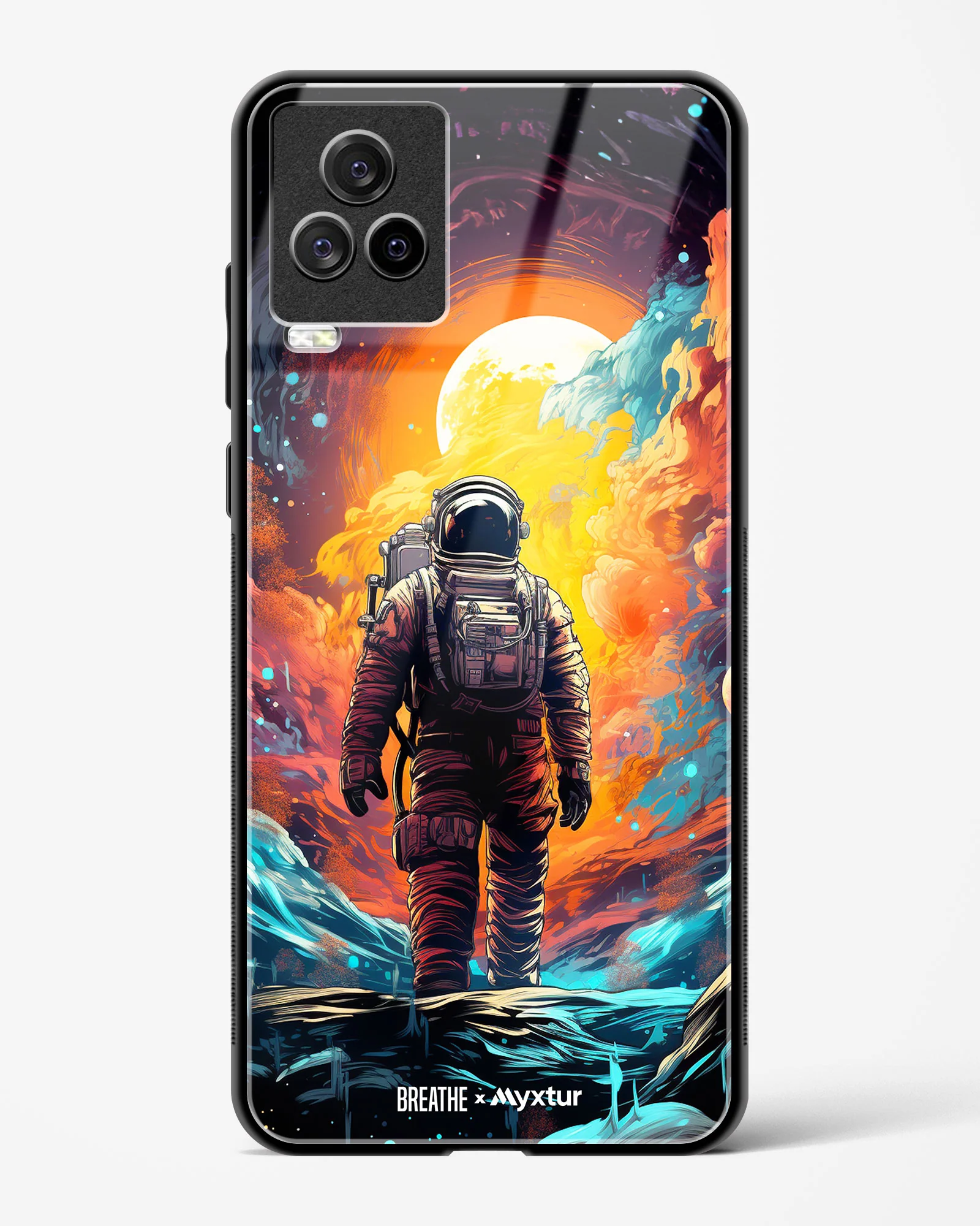 Technicolor Space Adventure [BREATHE] Glass Case Phone Cover (Vivo) - Image 43