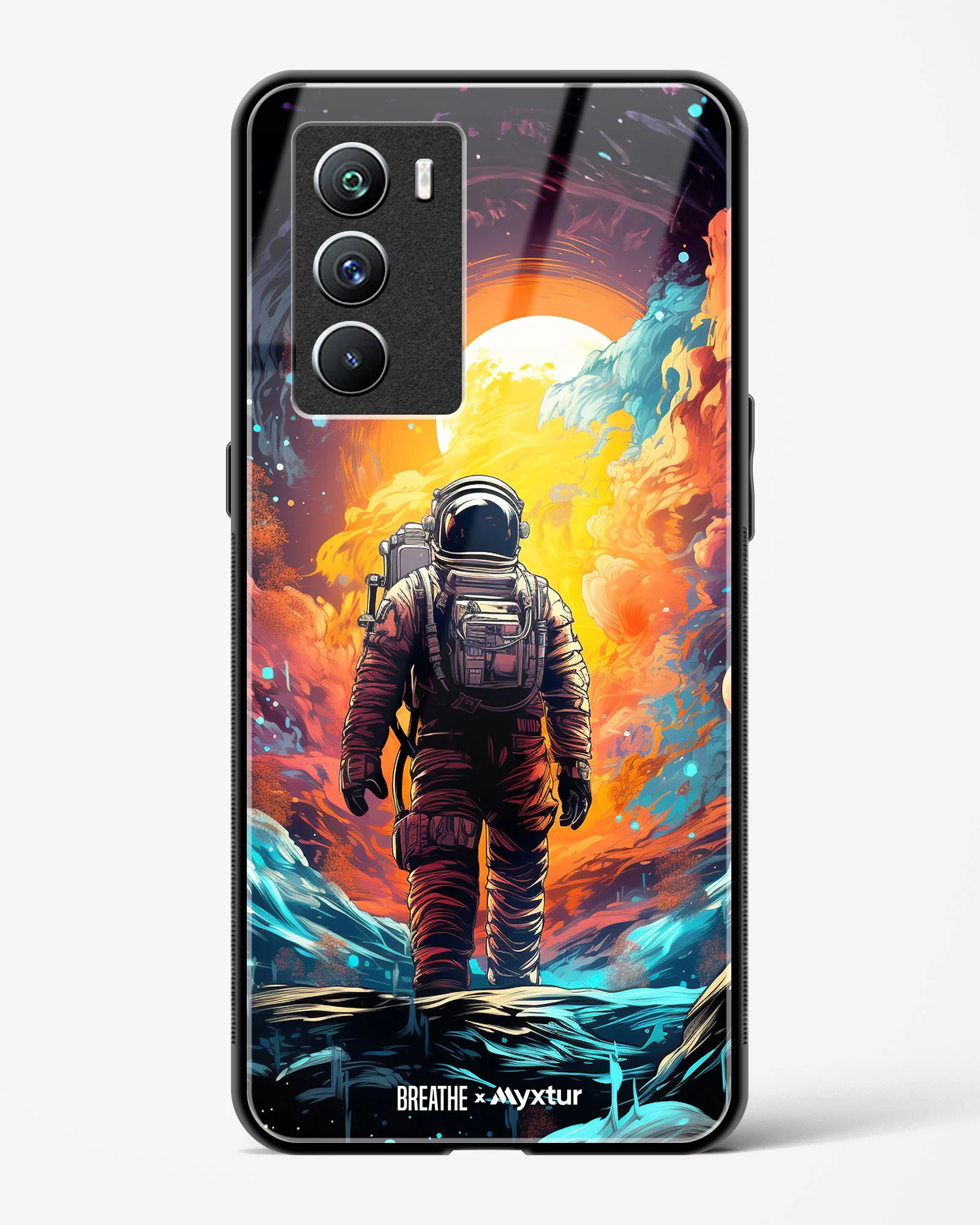 Technicolor Space Adventure [BREATHE] Glass Case Phone Cover (Vivo) - Image 49