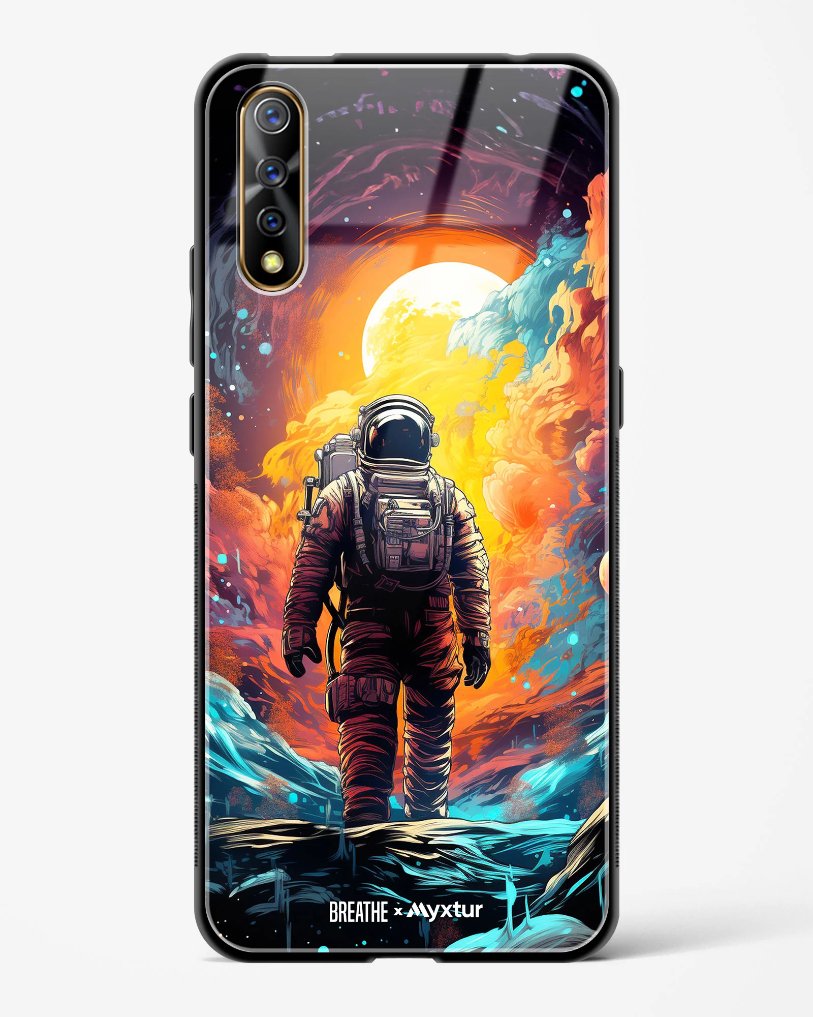 Technicolor Space Adventure [BREATHE] Glass Case Phone Cover (Vivo) - Image 53