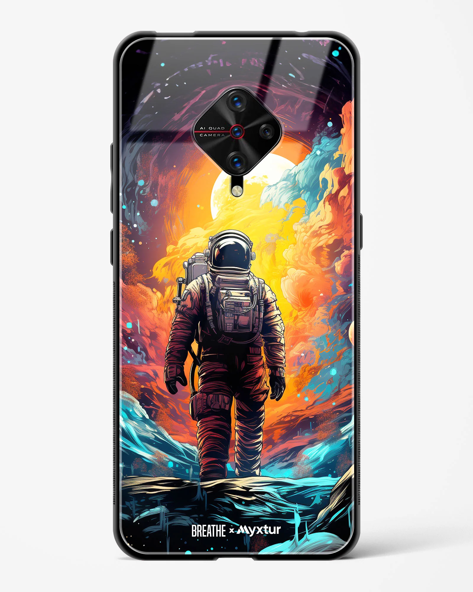 Technicolor Space Adventure [BREATHE] Glass Case Phone Cover (Vivo) - Image 55
