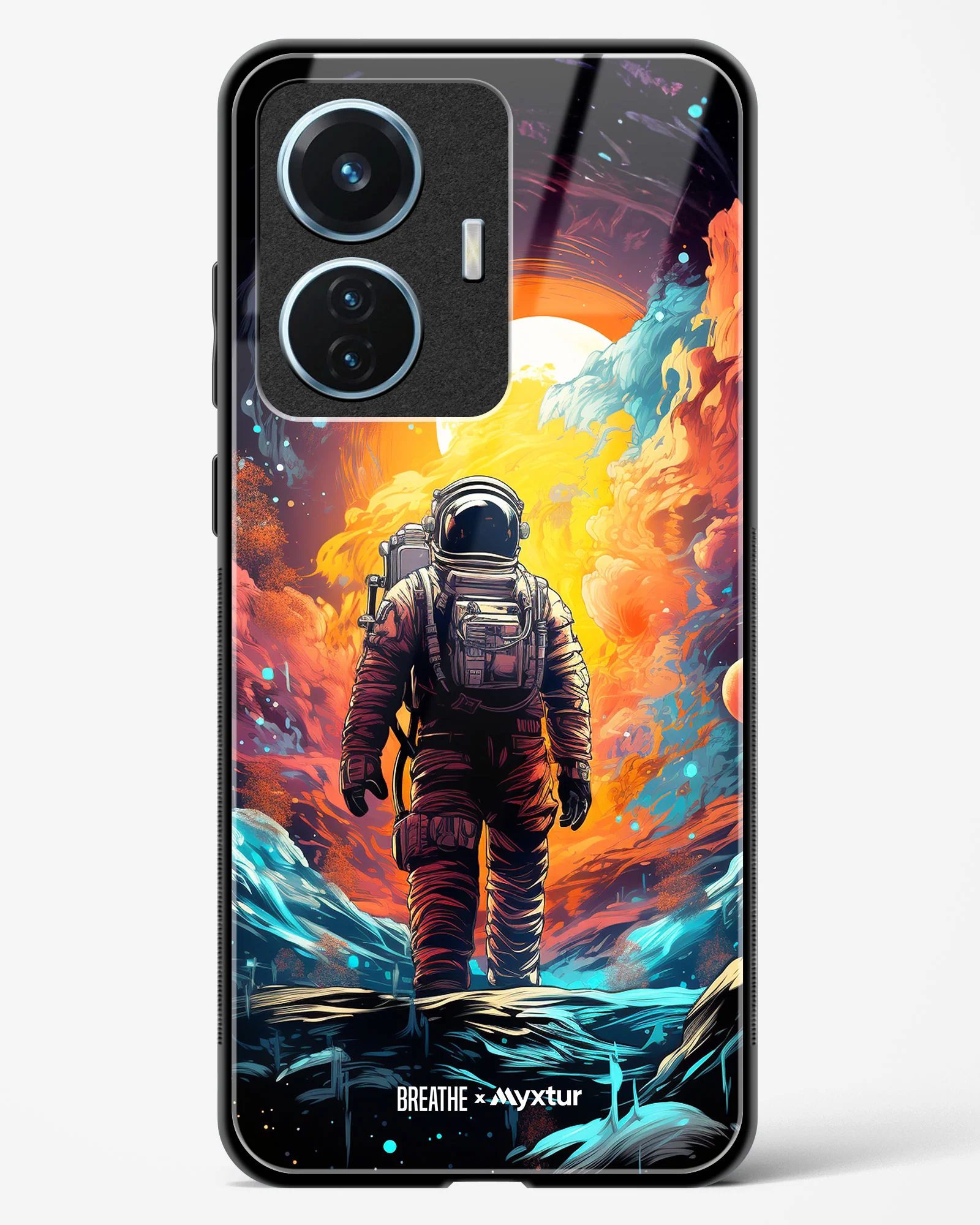Technicolor Space Adventure [BREATHE] Glass Case Phone Cover (Vivo) - Image 57