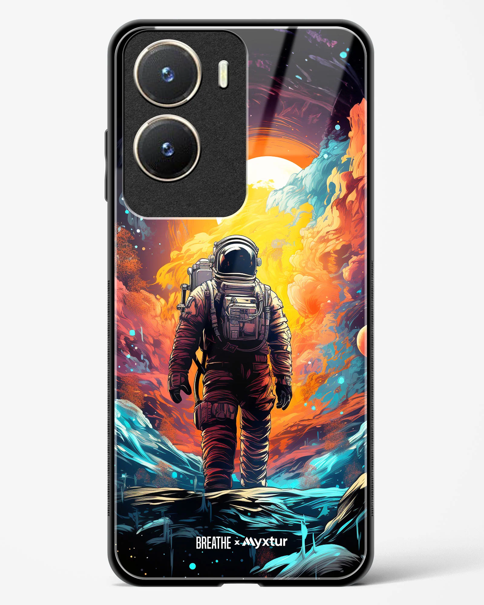 Technicolor Space Adventure [BREATHE] Glass Case Phone Cover (Vivo) - Image 67