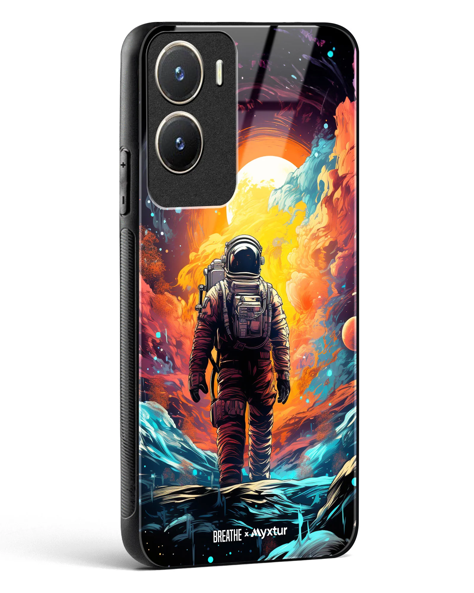 Technicolor Space Adventure [BREATHE] Glass Case Phone Cover (Vivo) - Image 68