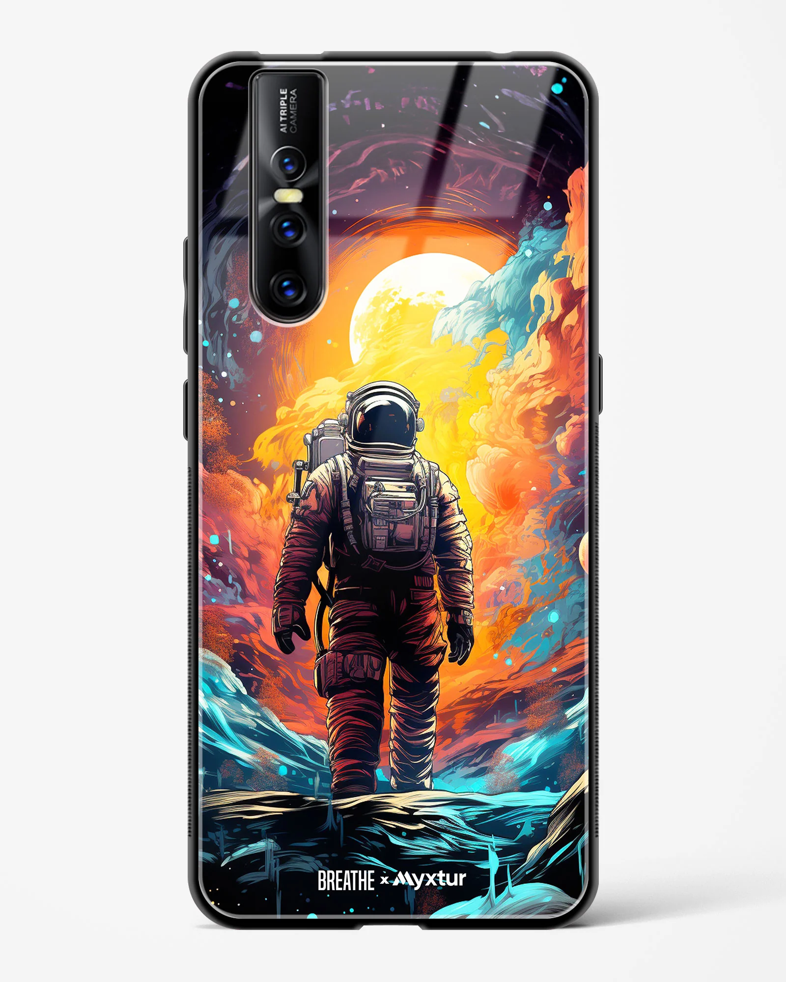 Technicolor Space Adventure [BREATHE] Glass Case Phone Cover (Vivo) - Image 75