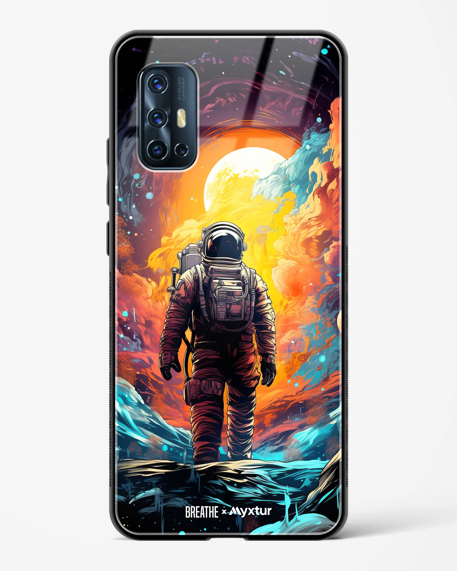 Technicolor Space Adventure [BREATHE] Glass Case Phone Cover (Vivo) - Image 77