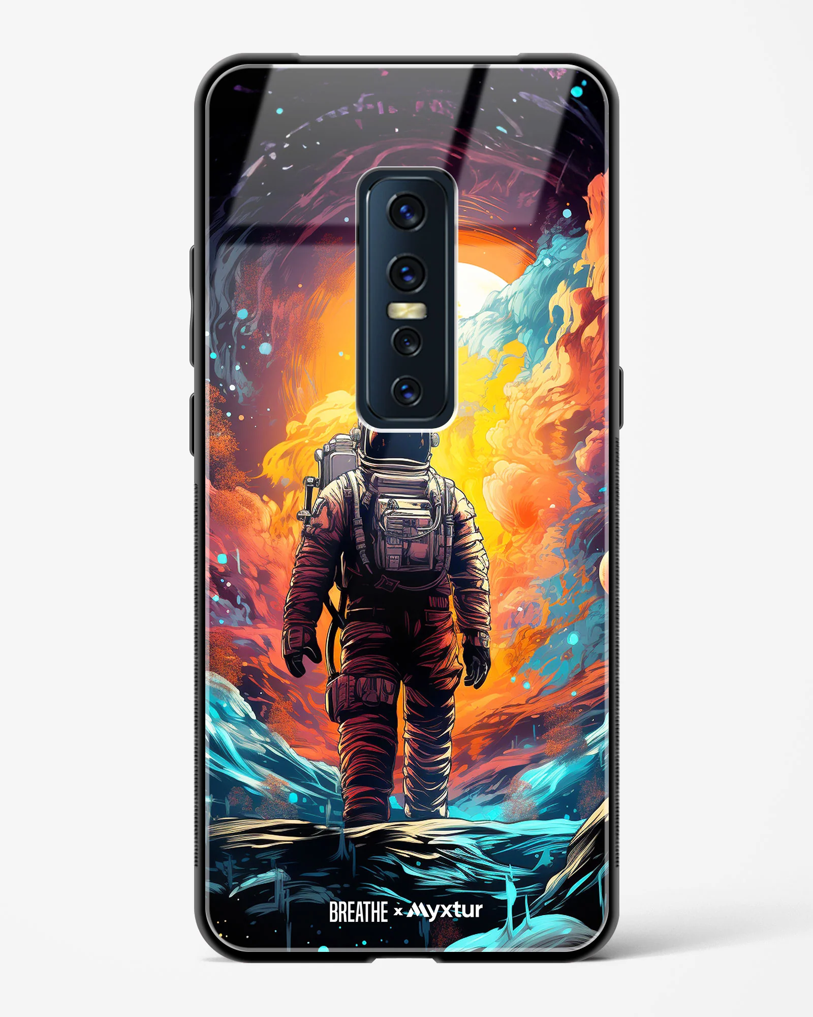 Technicolor Space Adventure [BREATHE] Glass Case Phone Cover (Vivo) - Image 79