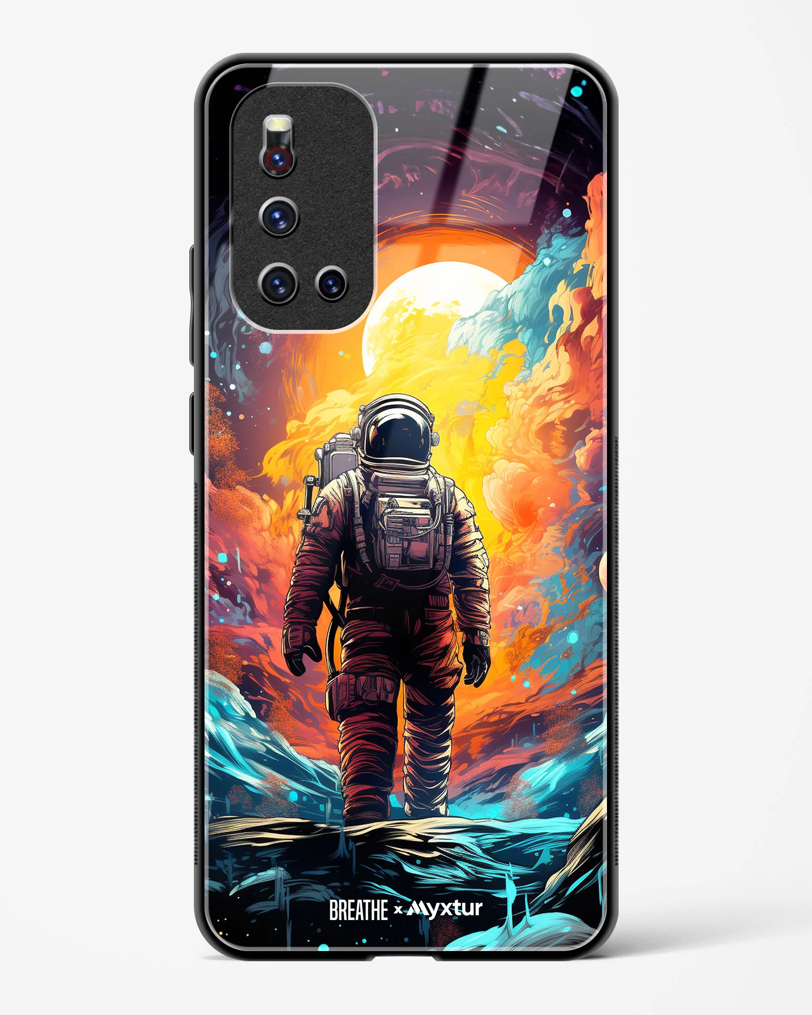 Technicolor Space Adventure [BREATHE] Glass Case Phone Cover (Vivo) - Image 81