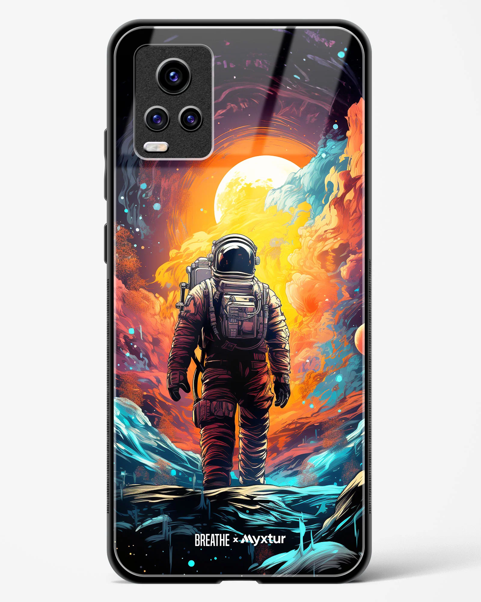 Technicolor Space Adventure [BREATHE] Glass Case Phone Cover (Vivo) - Image 83