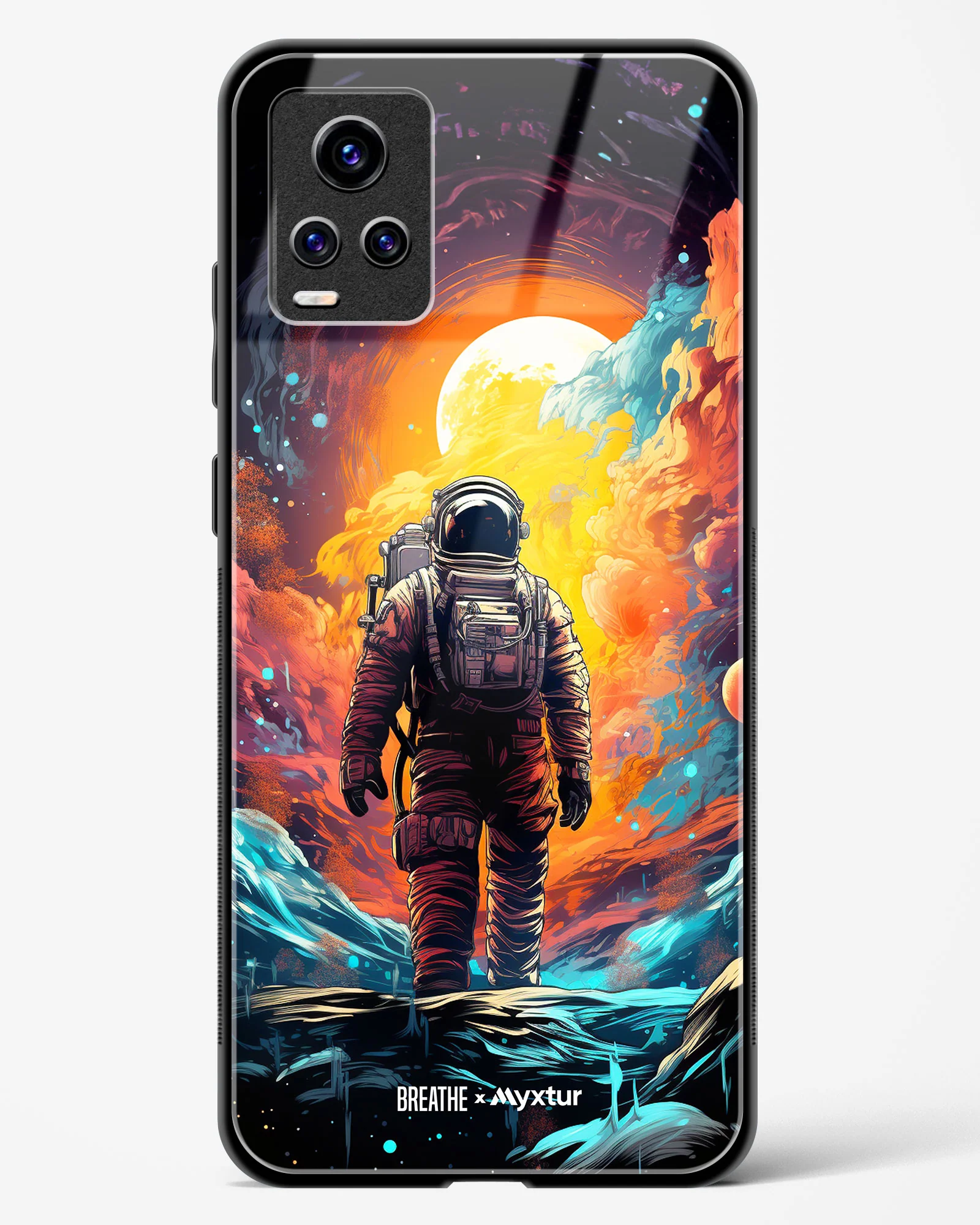 Technicolor Space Adventure [BREATHE] Glass Case Phone Cover (Vivo) - Image 85
