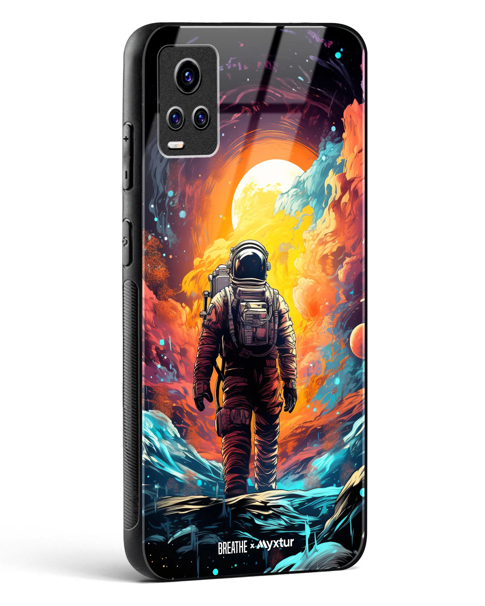 Technicolor Space Adventure [BREATHE] Glass Case Phone Cover (Vivo) - Image 86