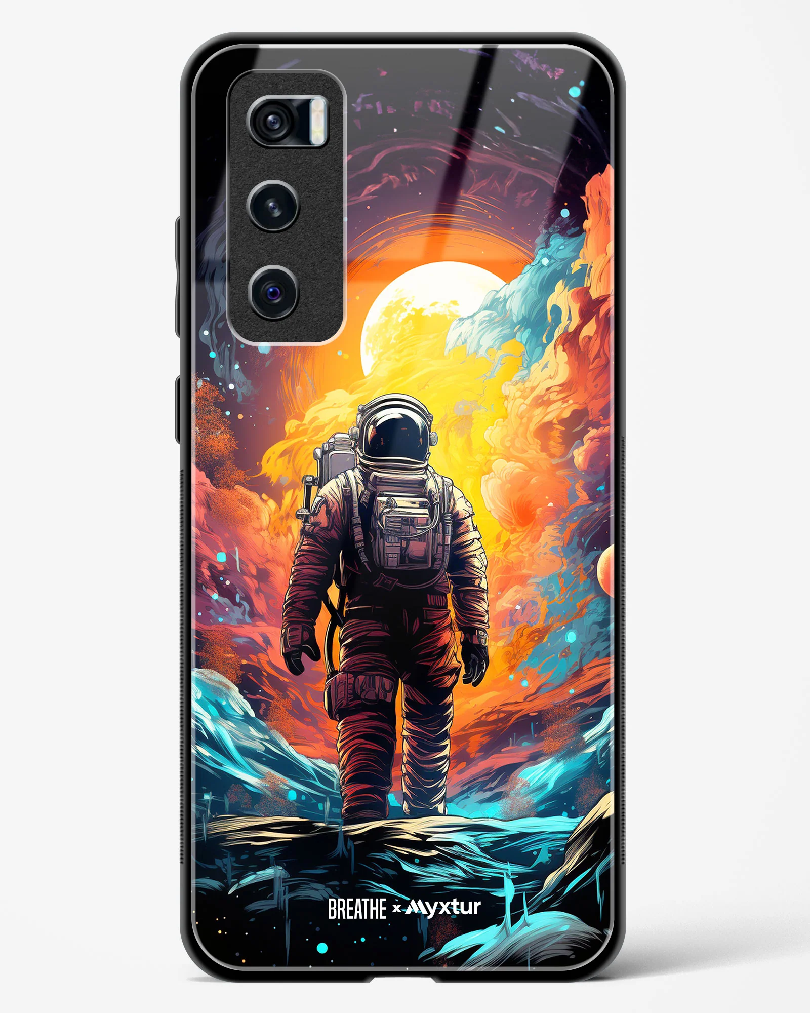 Technicolor Space Adventure [BREATHE] Glass Case Phone Cover (Vivo) - Image 87