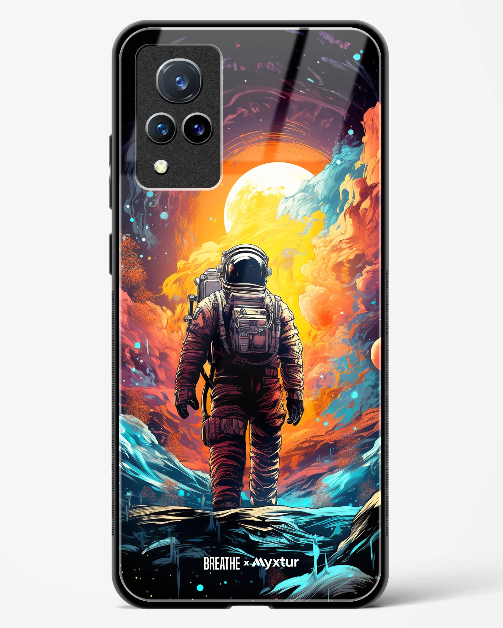Technicolor Space Adventure [BREATHE] Glass Case Phone Cover (Vivo) - Image 89