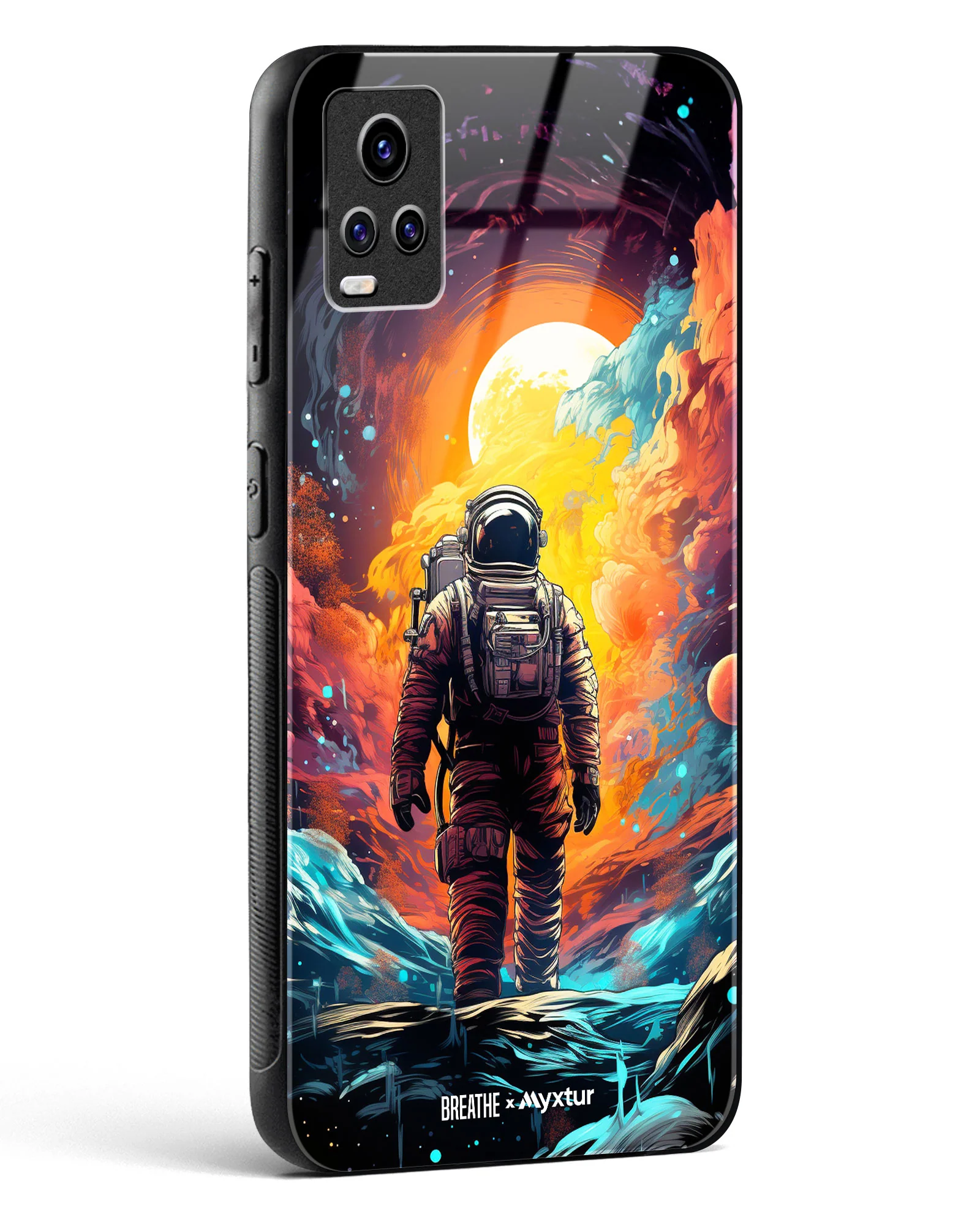 Technicolor Space Adventure [BREATHE] Glass Case Phone Cover (Vivo) - Image 92