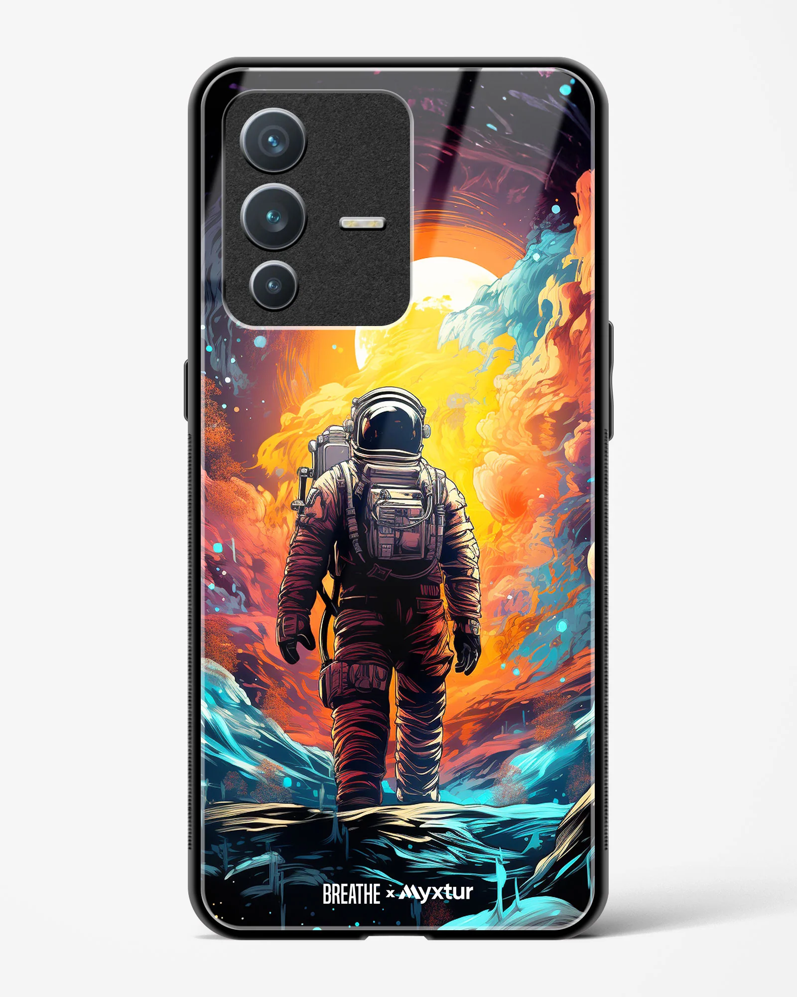 Technicolor Space Adventure [BREATHE] Glass Case Phone Cover (Vivo) - Image 93