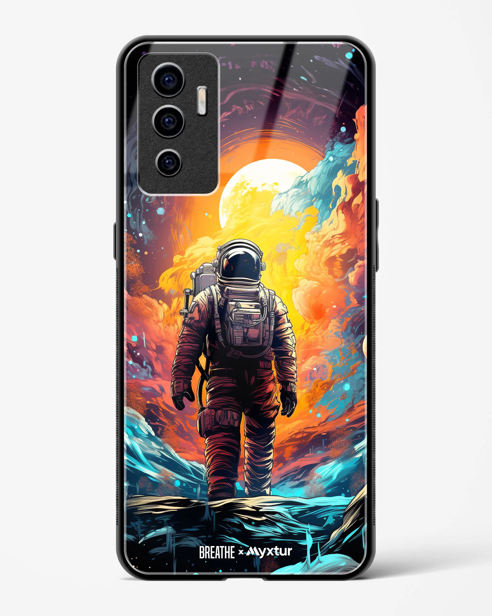 Technicolor Space Adventure [BREATHE] Glass Case Phone Cover (Vivo) - Image 97