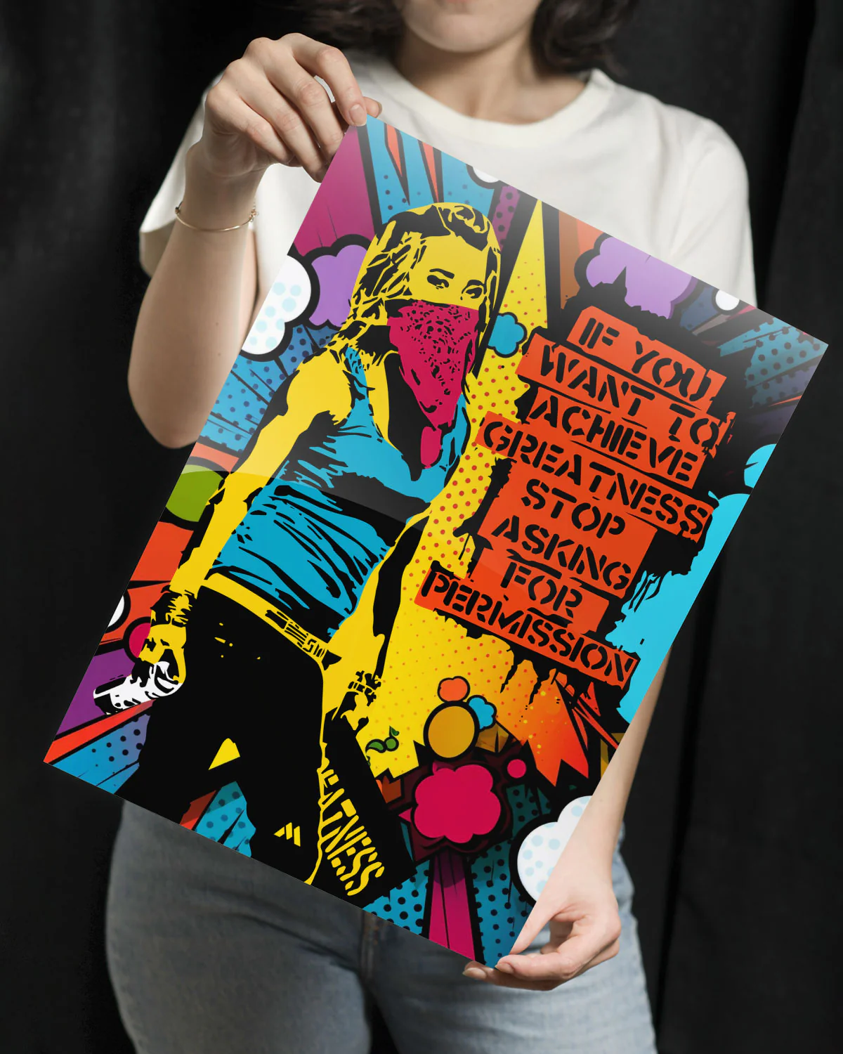 Stop Asking Permission Metal-Poster - Image 3