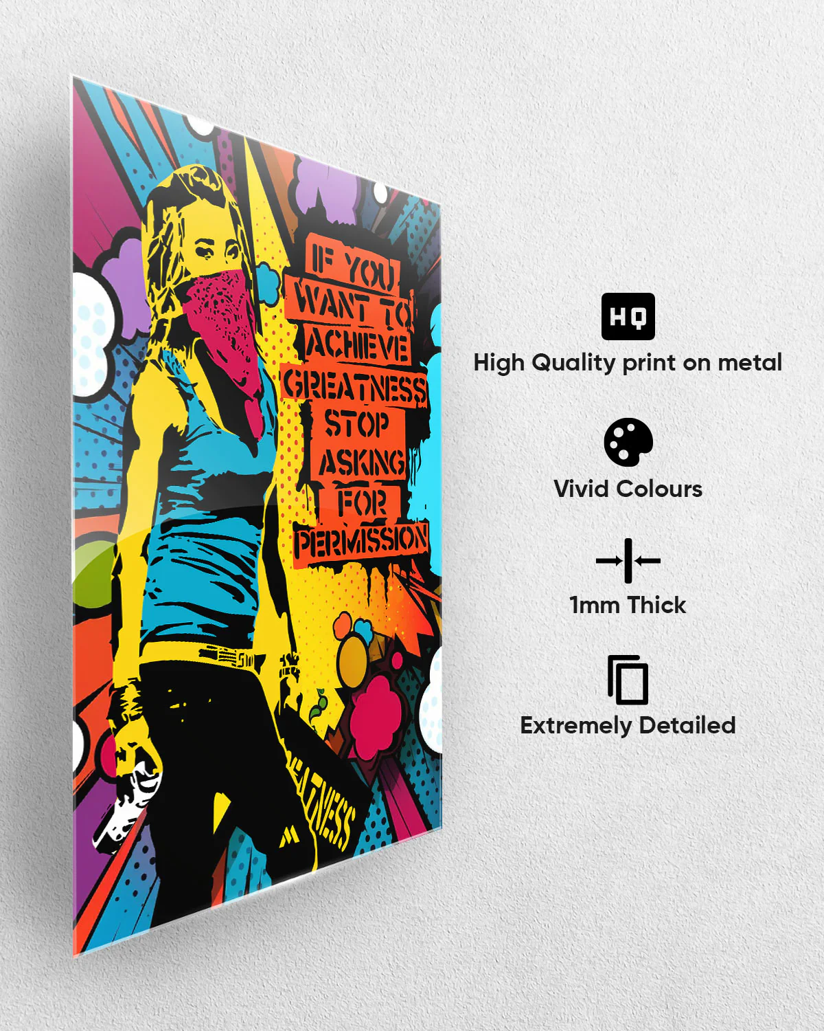 Stop Asking Permission Metal-Poster - Image 9