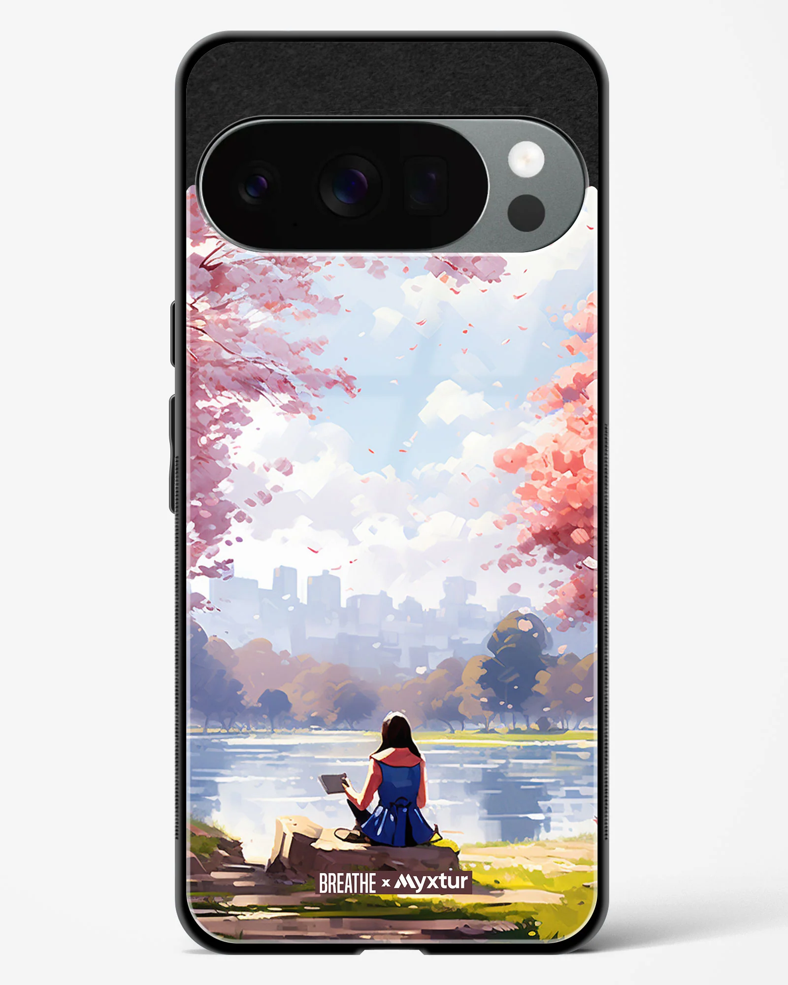 Tranquil Tales by the Stream [BREATHE] Glass Case Phone Cover (Google) - Image 3