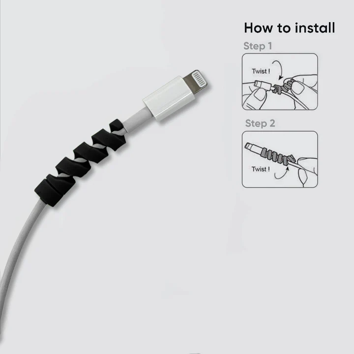 Universal Cable Protectors (Pack of Two) --Black - Image 3