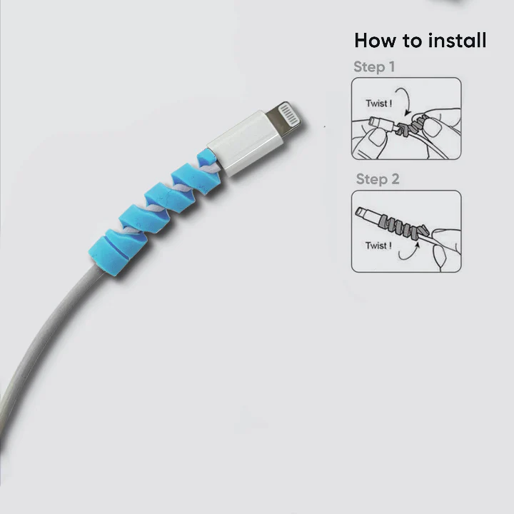 Universal Cable Protectors (Pack of Two) --Blue - Image 3
