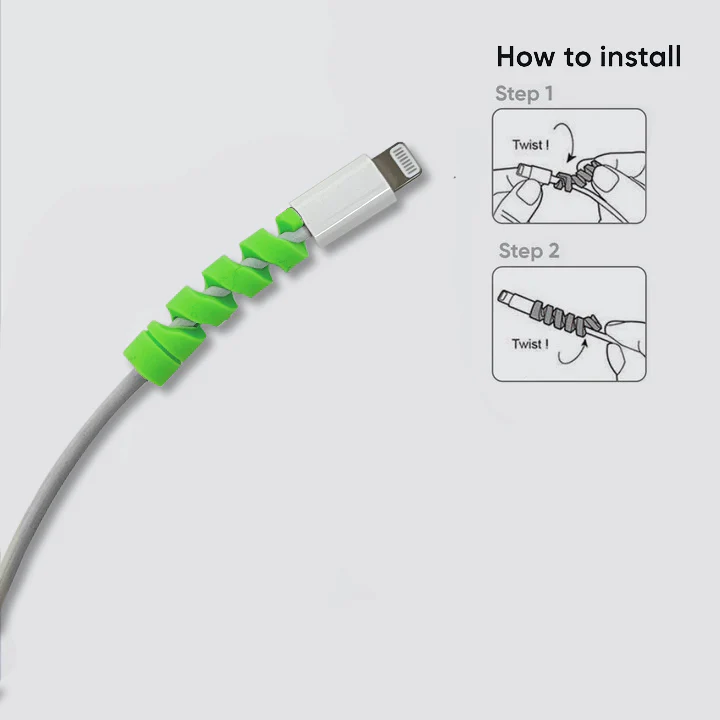 Universal Cable Protectors (Pack of Two) --Green - Image 3
